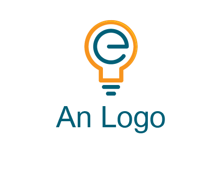 letter E in bulb