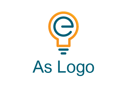 letter E in bulb
