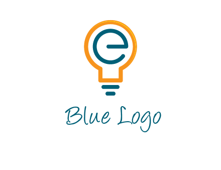letter E in bulb