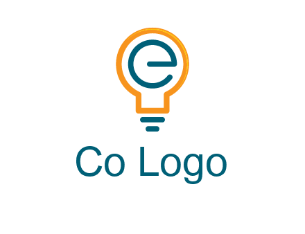 letter E in bulb