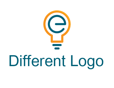 letter E in bulb
