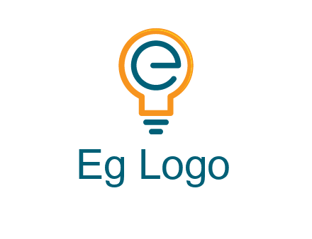 letter E in bulb
