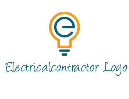letter E in bulb