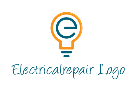 letter E in bulb