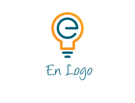 letter E in bulb