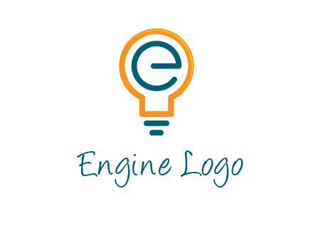 letter E in bulb