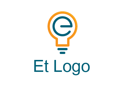 letter E in bulb