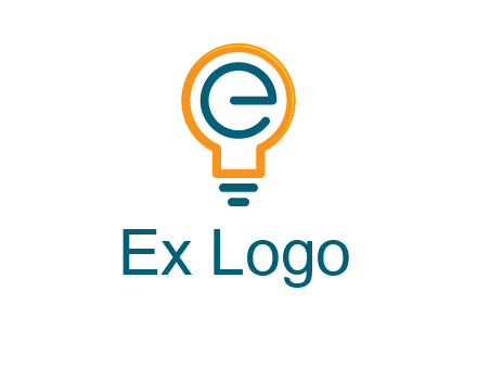 letter E in bulb
