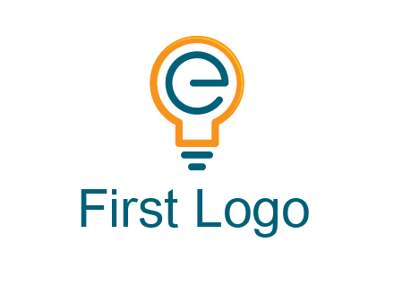 letter E in bulb
