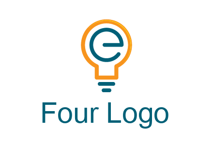 letter E in bulb