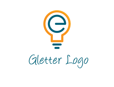 letter E in bulb