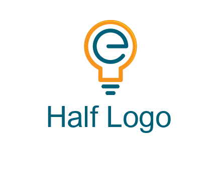 letter E in bulb