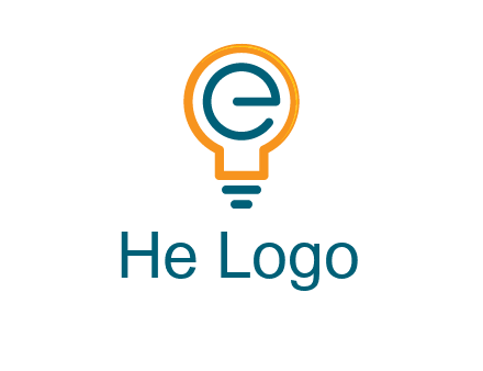 letter E in bulb