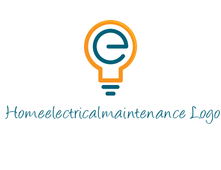 letter E in bulb