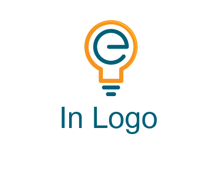 letter E in bulb