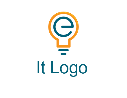 letter E in bulb