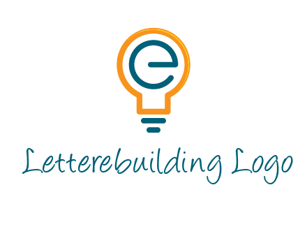 letter E in bulb