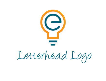 letter E in bulb