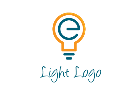 letter E in bulb