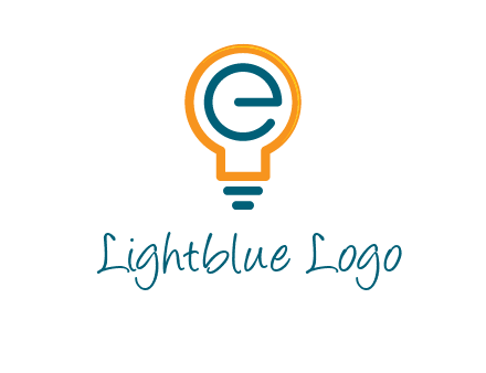 letter E in bulb