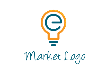 letter E in bulb