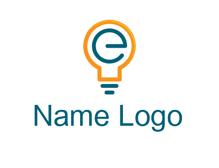 letter E in bulb