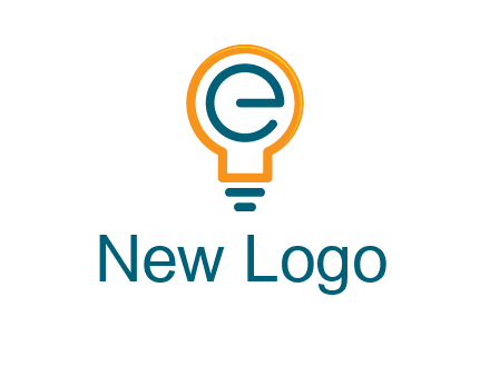 letter E in bulb