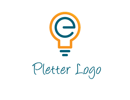 letter E in bulb