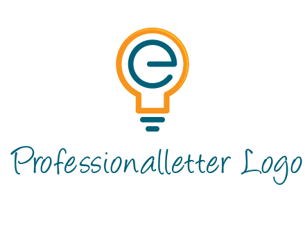 letter E in bulb