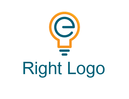 letter E in bulb