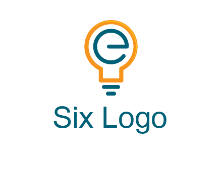 letter E in bulb