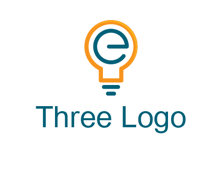 letter E in bulb