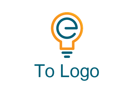 letter E in bulb