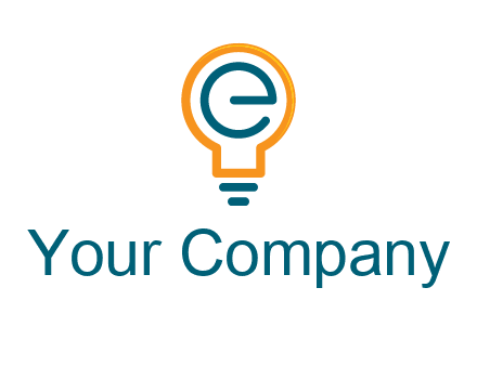 letter E in bulb