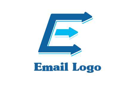 letter E with arrows