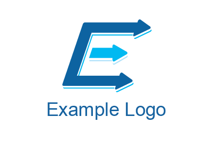 letter E with arrows