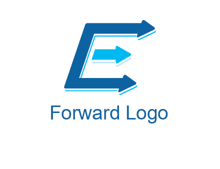 letter E with arrows