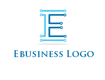 letter E with lines