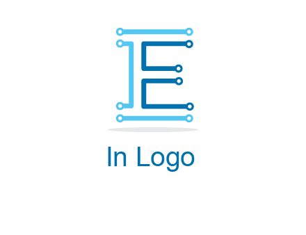 letter E with lines