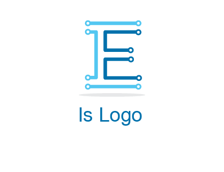 letter E with lines