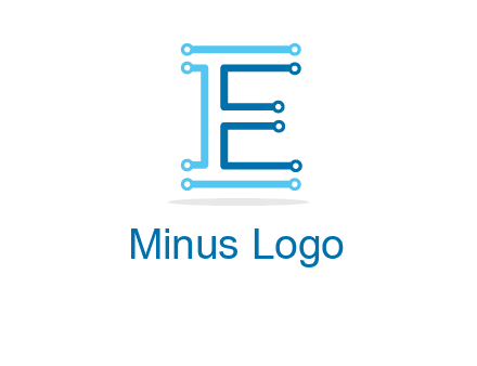 letter E with lines
