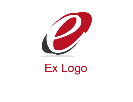 letter E in red background