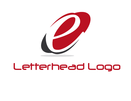 letter E in red background