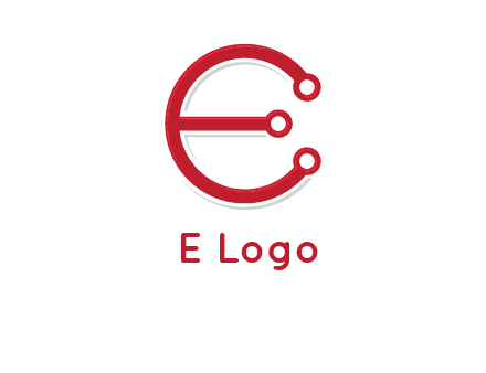 letter E in circle