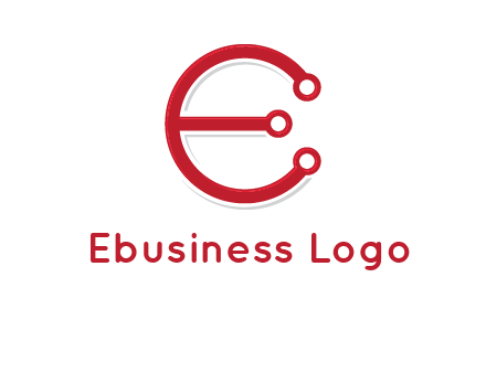letter E in circle