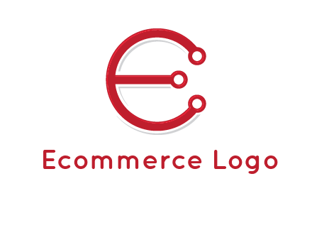 letter E in circle