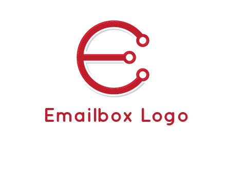 letter E in circle