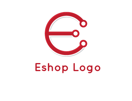 letter E in circle