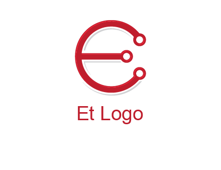 letter E in circle