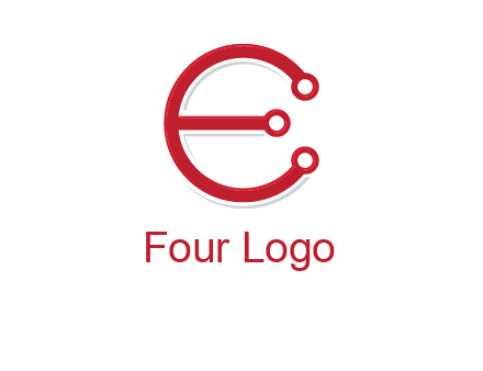 letter E in circle